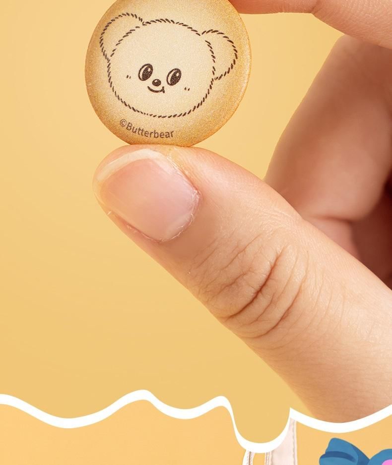 Butterbear - Set van 6: Butterbear-koekjesbadge