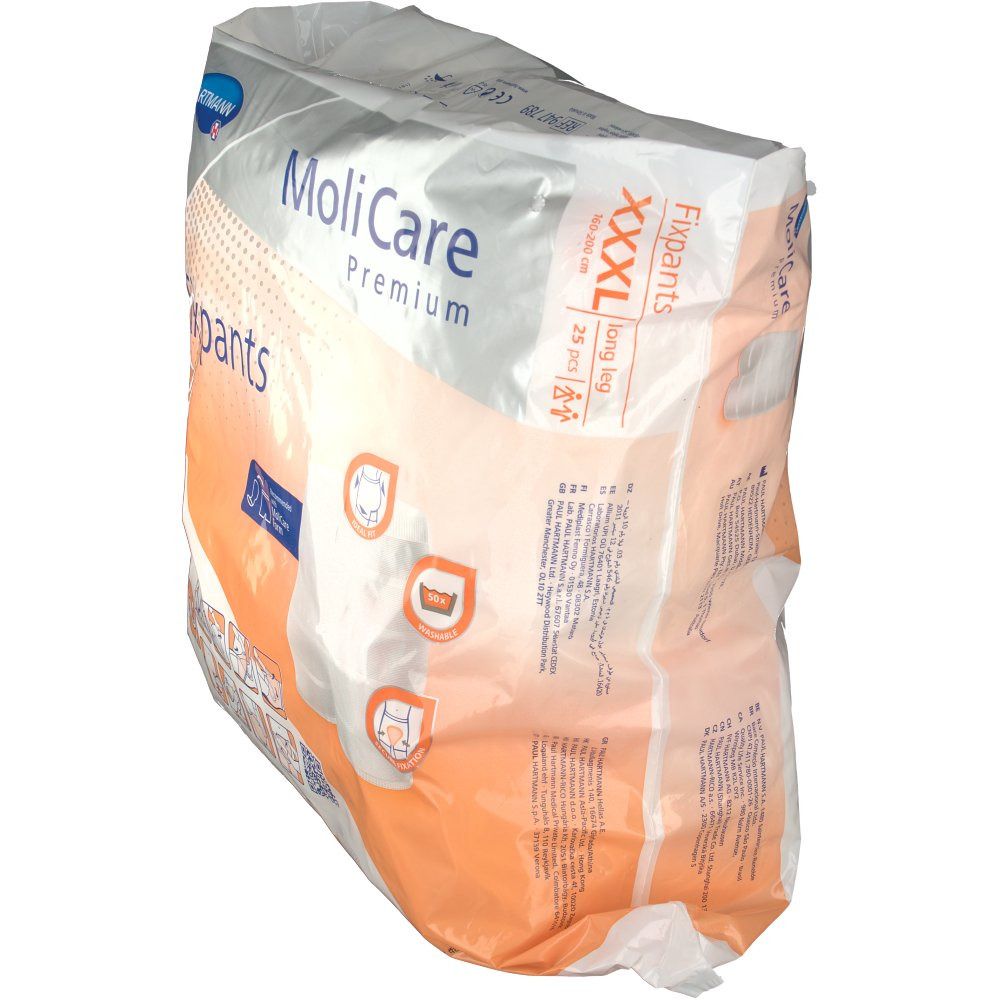 MoliCare Fixpants long leg Gr.XXXL, für einen sicheren Sitz von anatomisch geformten Inkontinenzeinlagen und Inkontinenzvorlagen