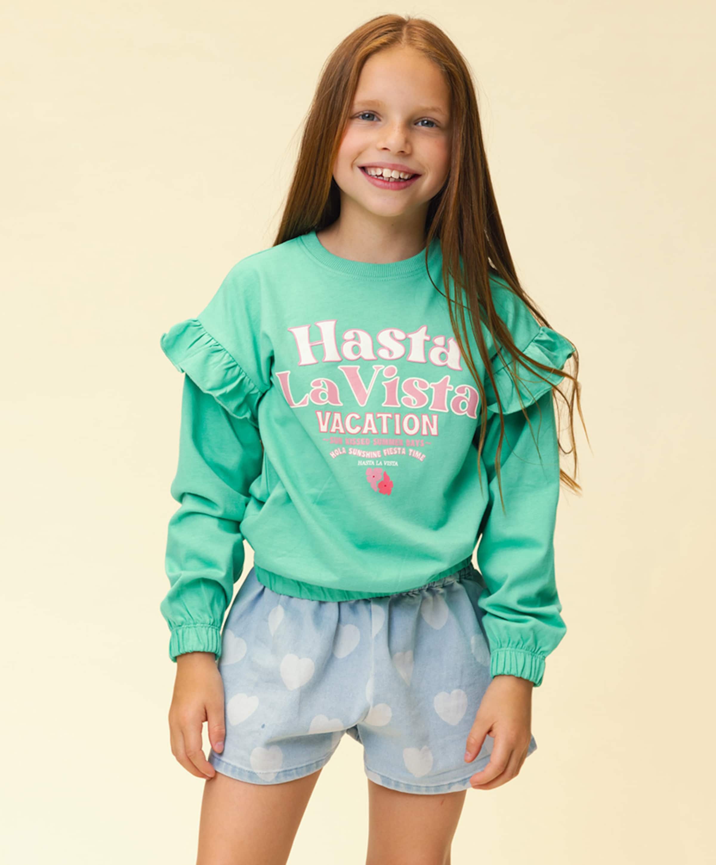 Looxs Little Meisjes sweater groen