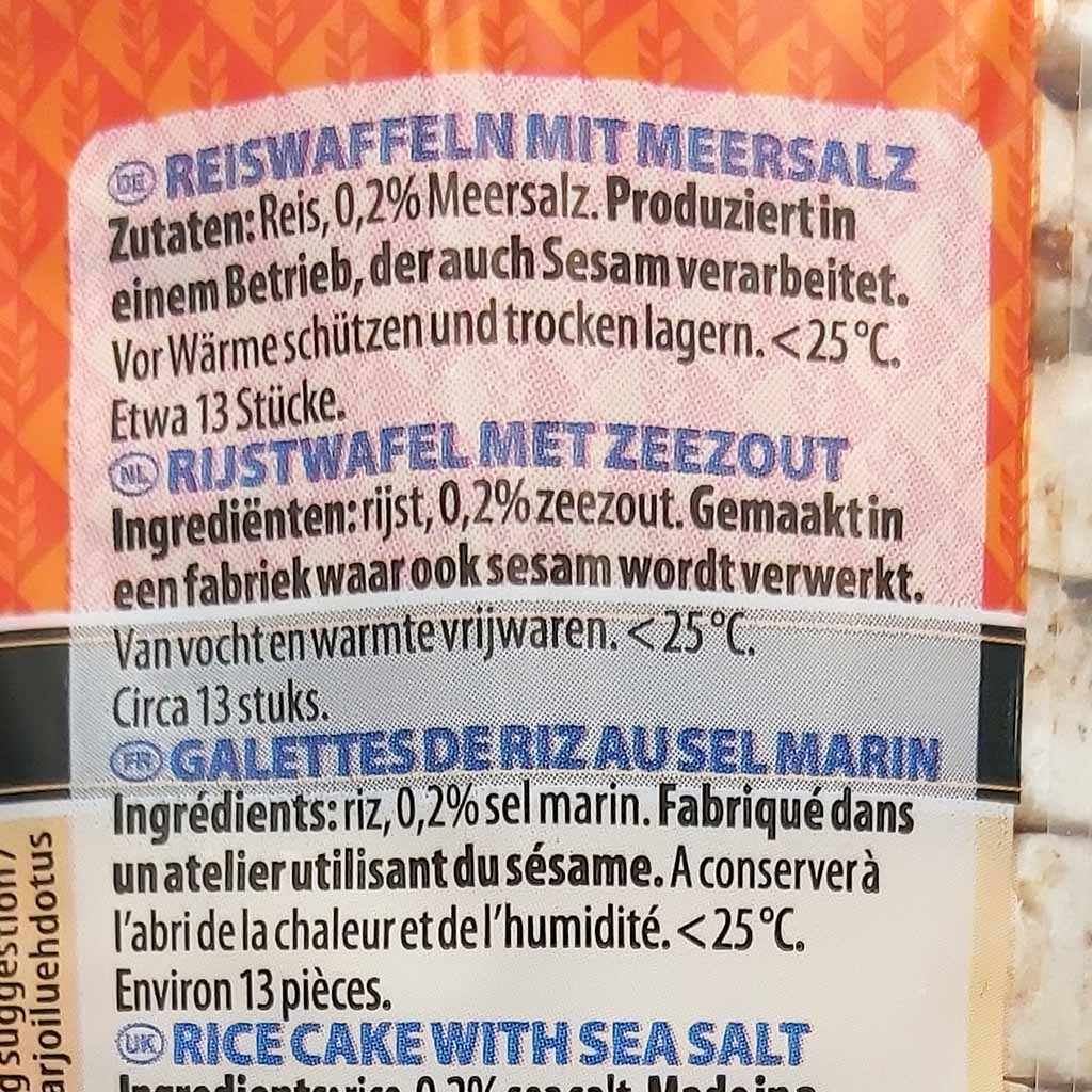 Reis Waffeln Continental Bakeries 100g MHD:23.8.25