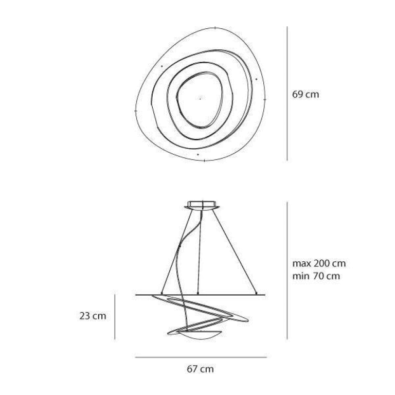Artemide Pirce Mini hanglamp LED 3000K wit