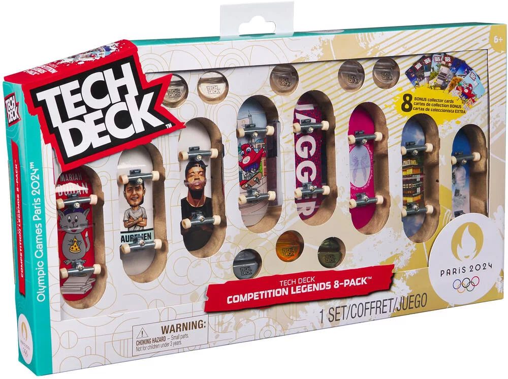 TECH DECK -  COFFRET JEUX OLYMPIQUES PARIS 2024 - 8 FINGER SKATES