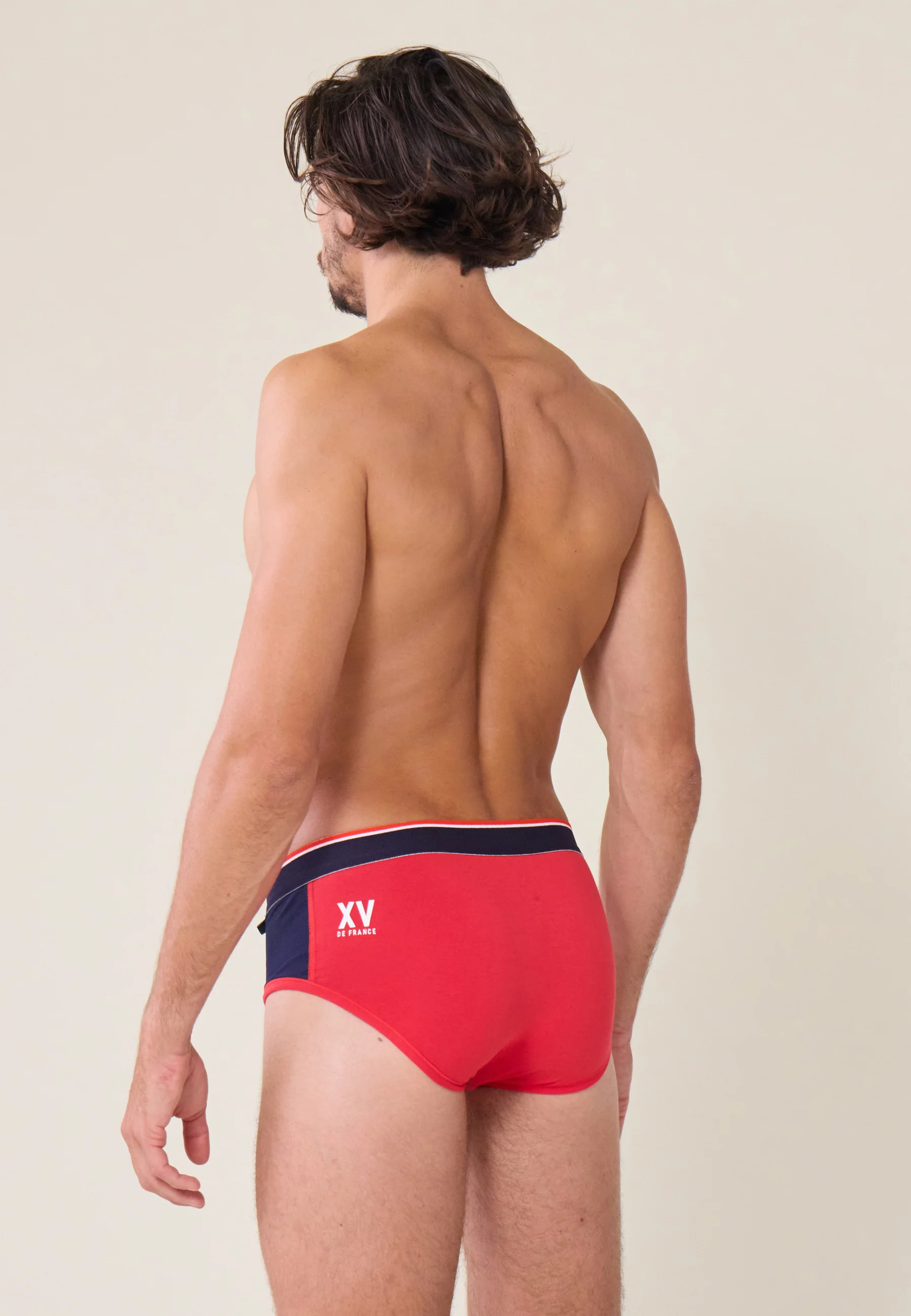 Slip en coton-Terrible Rouge Bleu Marine XV de France