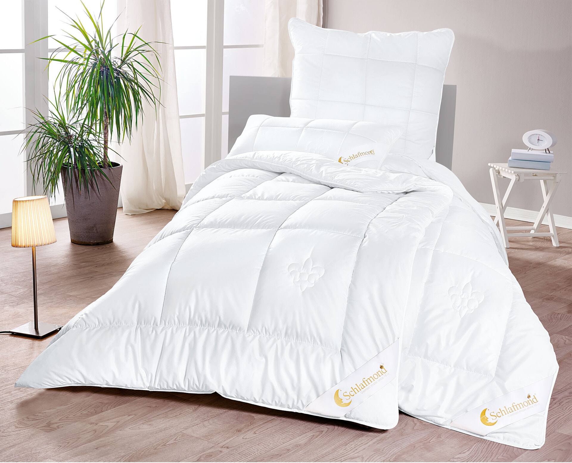Schlafmond Duo-Einziehdecke LILLY 155 x 220 cm 1580 g natur