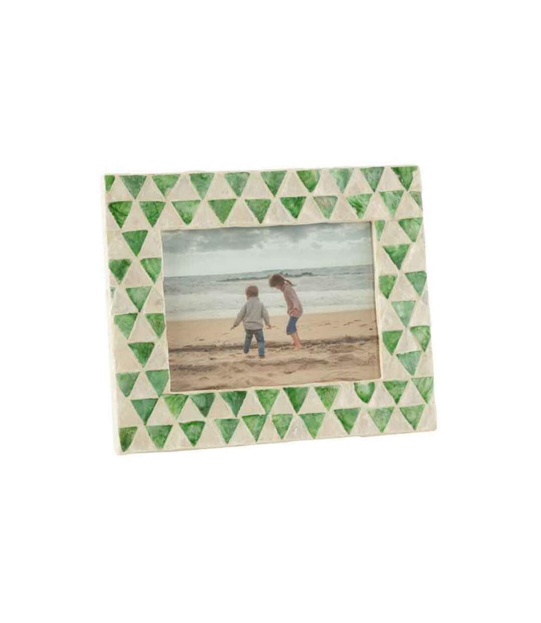 Paris Prix - Cadre Photo En Bois Déco nuye 12x17cm Vert