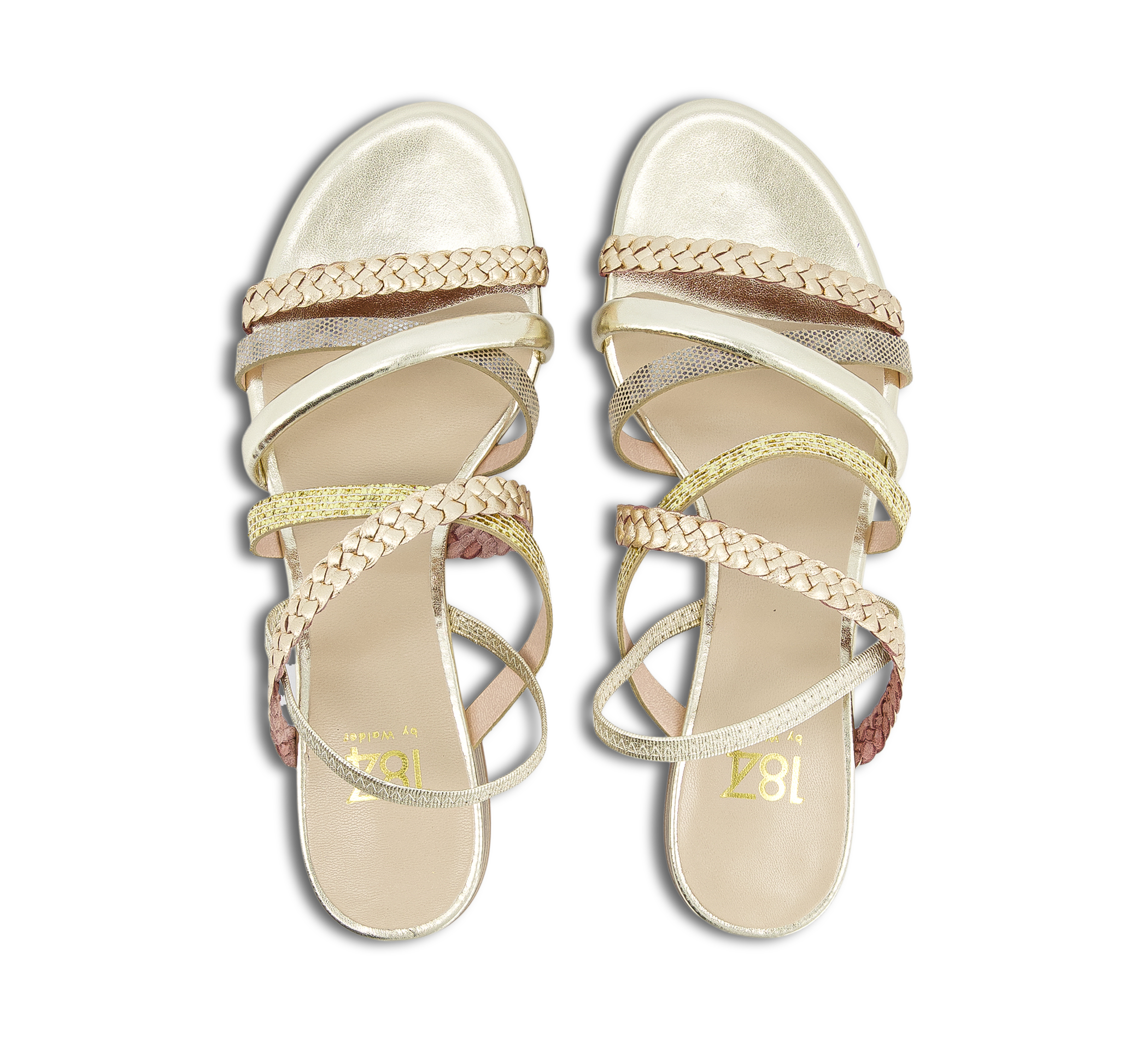 1874 by Walder Riemchensandalen gold