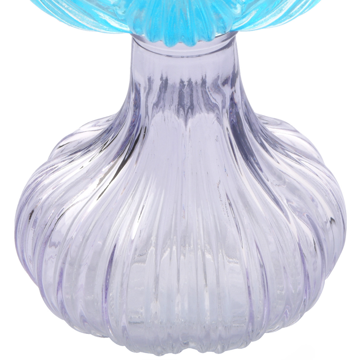 My Home Kerzenhalter in Blumen-Form lila / hellblau