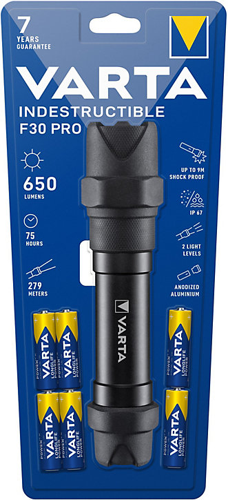 Lampe torche indestructible Varta F30 pro 650 lumens