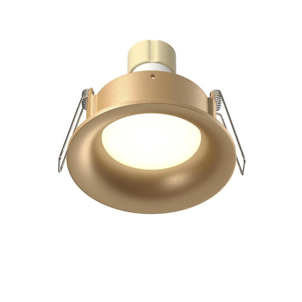 Slanke inbouwspot in mat goud GU10 IP65