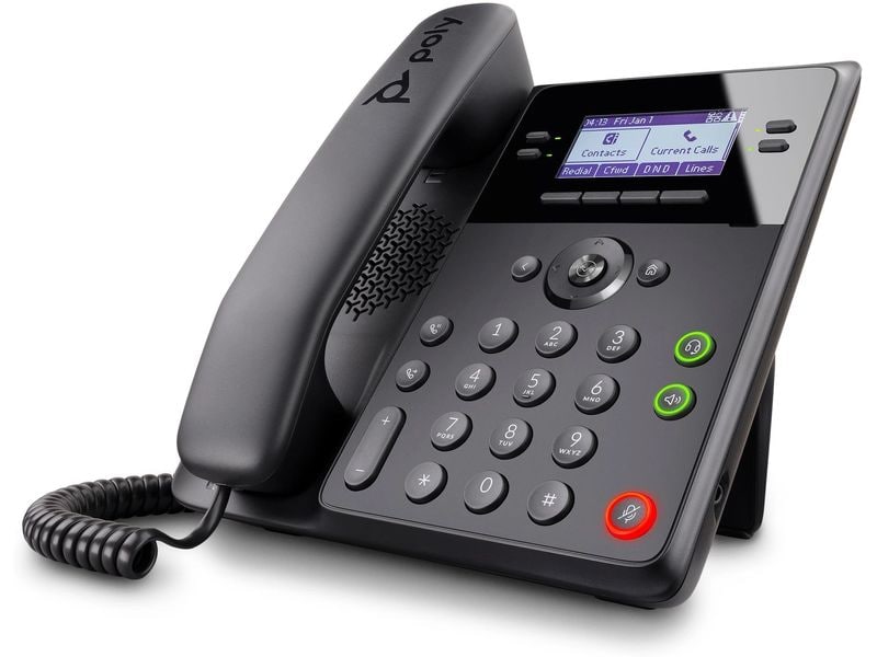 HP Tischtelefon Poly Edge B30 Schwarz, Google Voice Sicherer Auftritt am Telefon