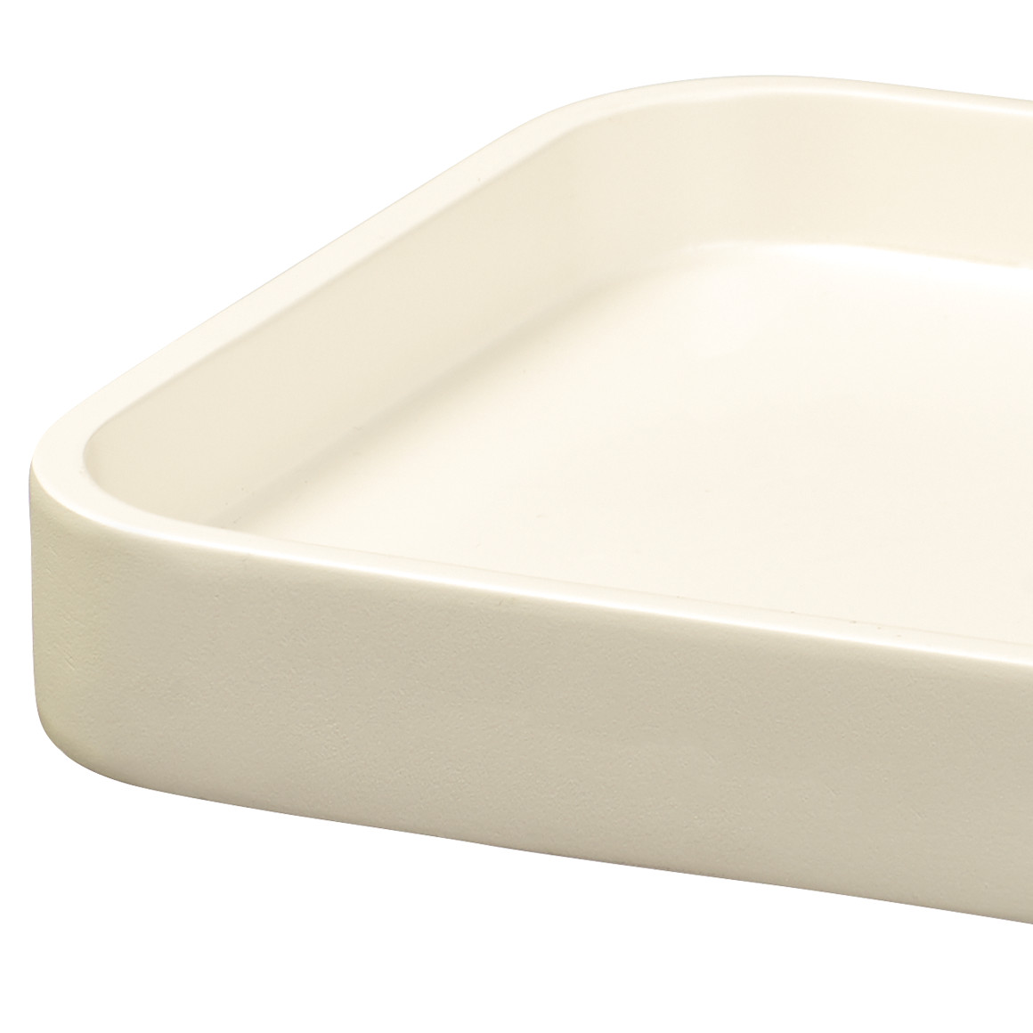 My Home Kleines Tablett in rechteckiger Form creme