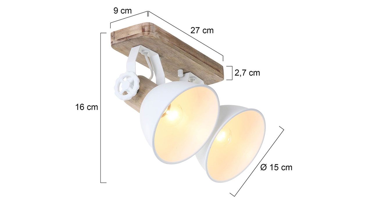 Plafondlamp 7969W Gearwood Mexlite B27 x D9 cm