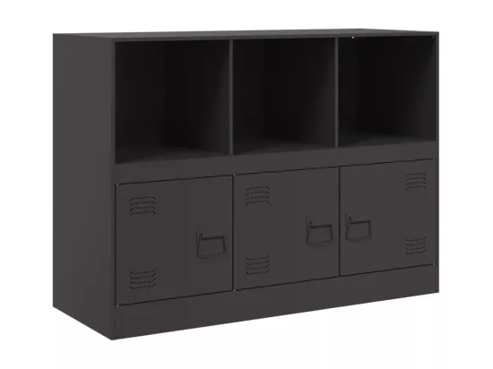 Buffet noir 99x39x73 cm acier