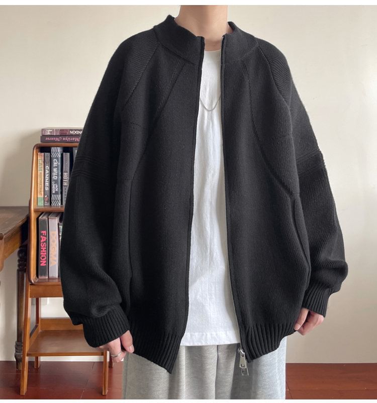 Capbrew - Oversized vest met opstaande kraag en ritssluiting