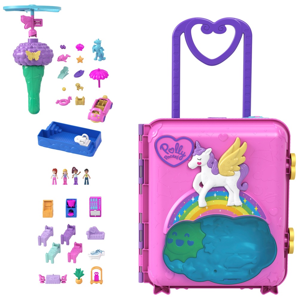 Polly Pocket Pollyville Resort Rollkoffer-Spielset