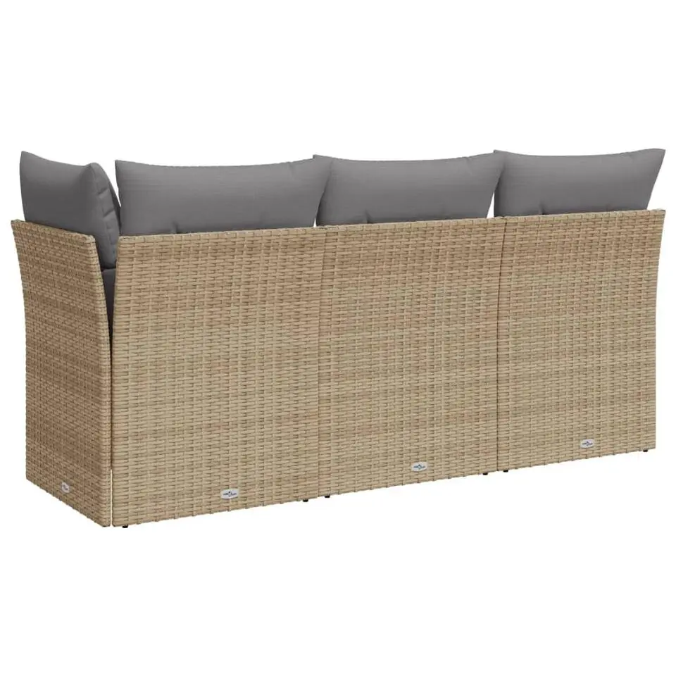 vidaXL - Tuinbank - Beige - Poly rattan