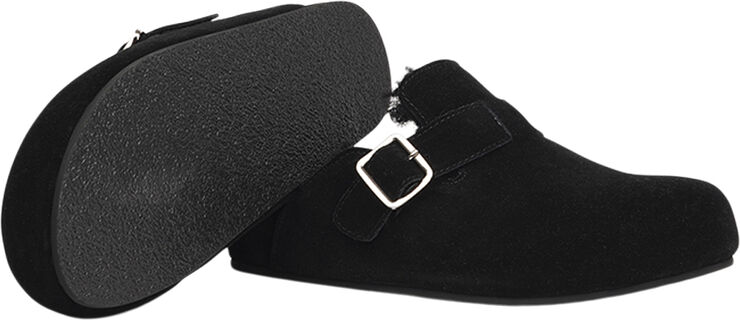 Lovelies NESSO - SKIN MULES WITH ADJUSTABLE BUCKET Black