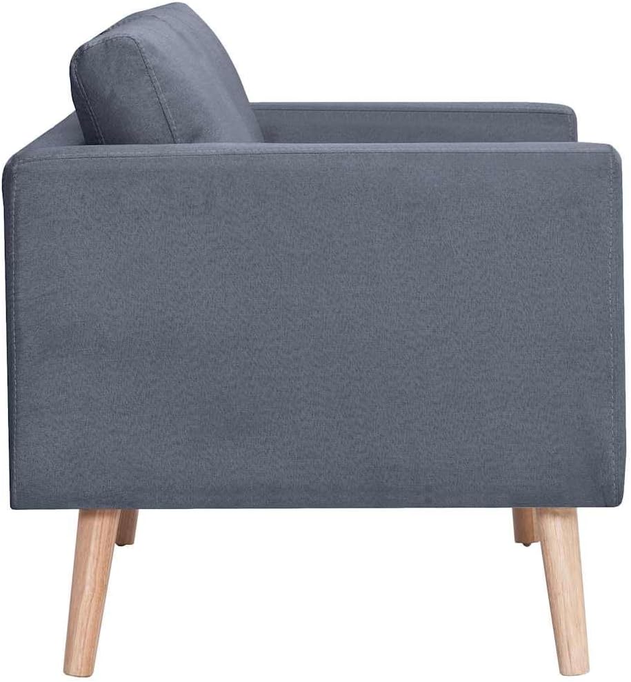 Sofa 2-Sitzer Stoff Dunkelgrausku-242220