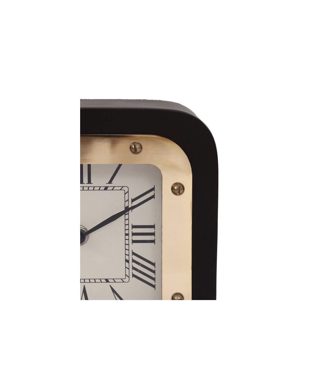 Paris Prix - Horloge à Poser vouman 17cm Or & Noir