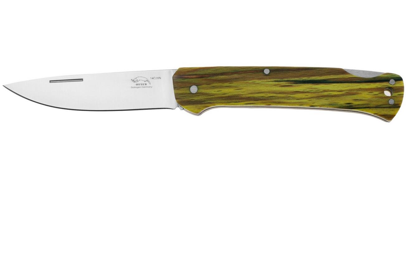 Otter FINN 155 STAB GR, 14C28N, Stabilised Wood, zakmes