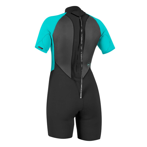 O'Neill Damen Neoprenanzug Reactor-2 2mm Back Zip S/S Spring BLK/LTAQUA SU23