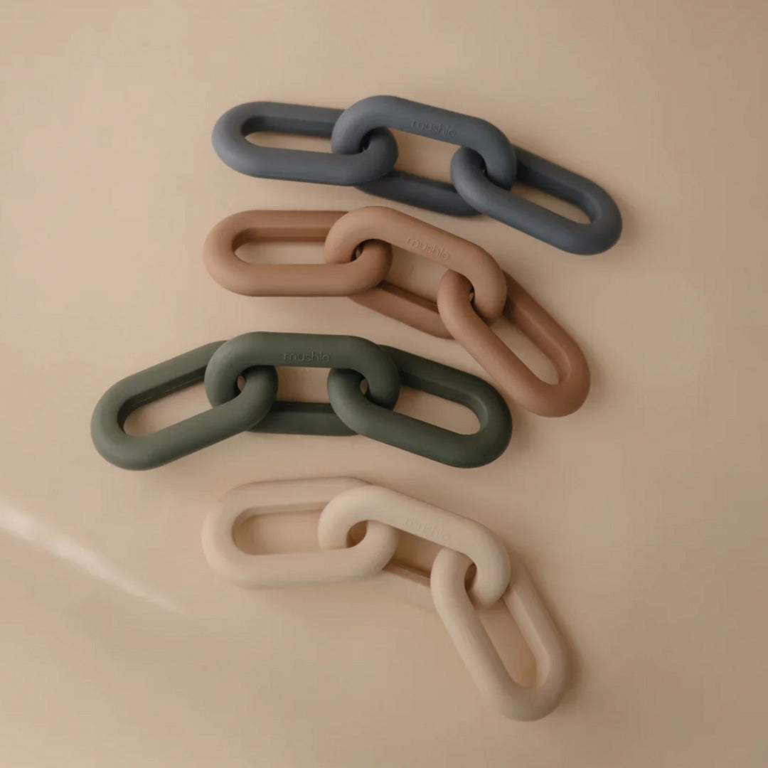 Mushie bijtspeelgoed links - shifting sand