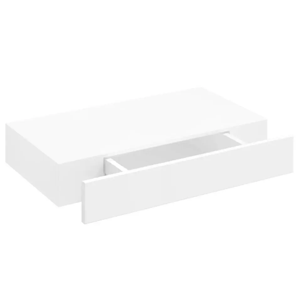 vidaXL Wandschap - met lade - zwevend - MDF - wit