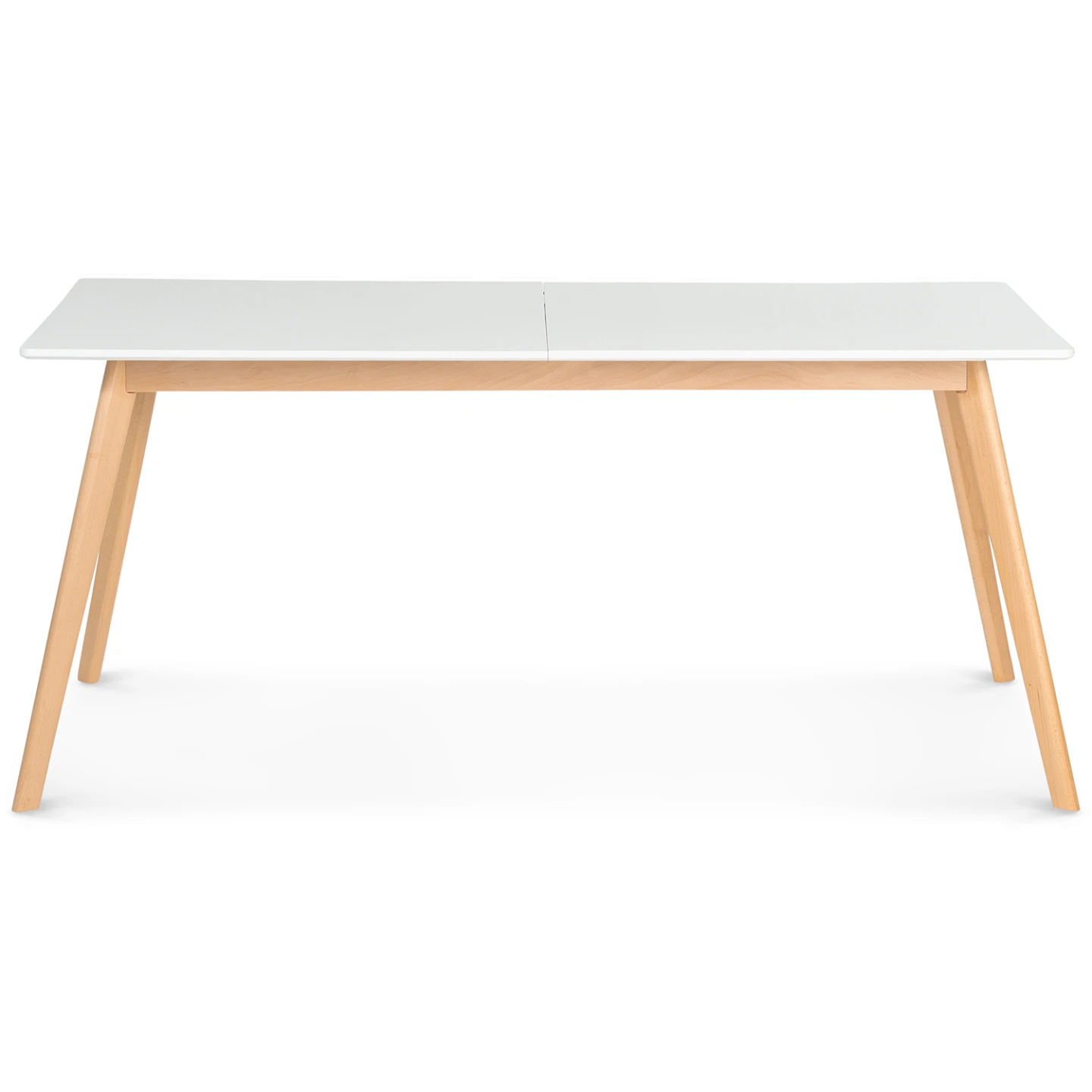 Table scandinave extensible rectangle INGA 6-10 personnes blanche 160-200 cm
