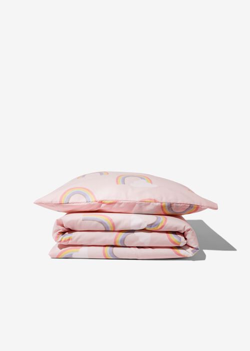 housse de couette enfant 120x150 coton doux - arc-en-ciel