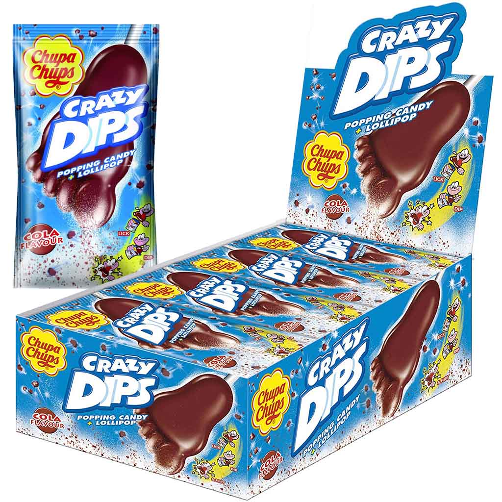24x Chupa Chups Lutscher Crazy Dips á 14g=336g MHD:30.4.26