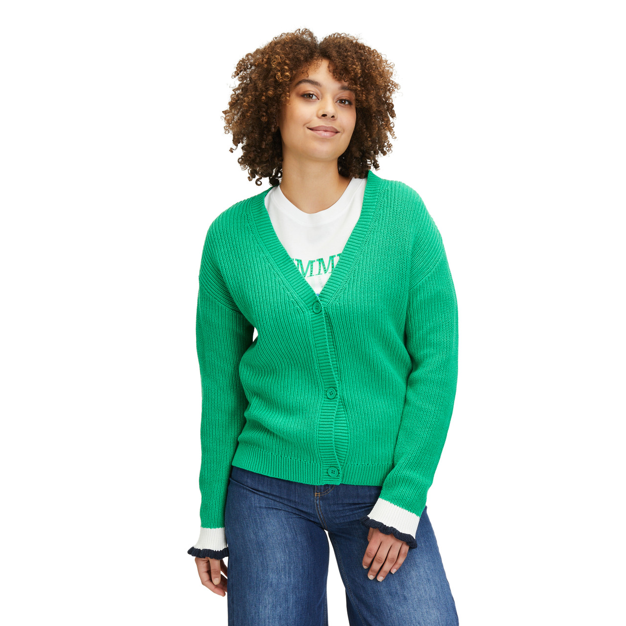 Cartoon Strickjacke Kurz 1/1 Arm
