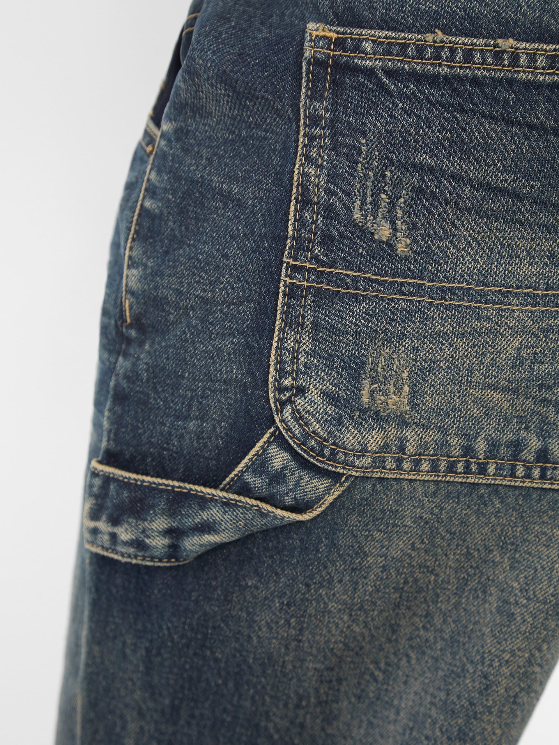 Calça jeans GUESS Originals estilo carpinteiro com efeito desgastado