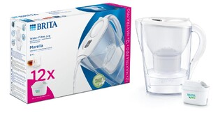 Brita Marella Waterfilterkan Wit   12 Maxtra Filterpatronen 2,4LT