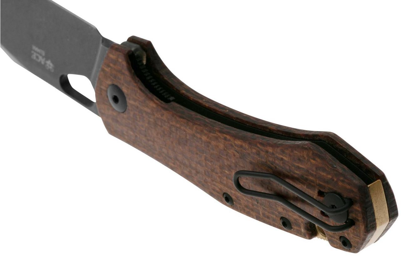 GiantMouse ACE Atelier, Elmax Stonewashed, Burlap Micarta, Limited Edition zakmes