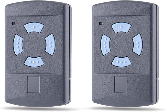 Auto KFZ 4-Befehl Garagentor Fernbedienung / Kompatibel mit Hörmann HSM4 und HSM2 / (868.3 MHz) Clonebarer Fixcode Sender / Metallgehäuse - Blau