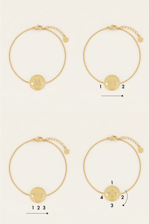 Atelier armband met ronde bedel