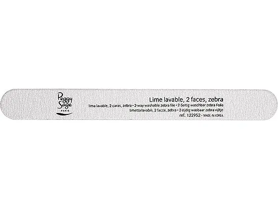 PEGGY SAGE_2-Way Nail File Zebra Coarse two-sided nail file 100/100 Zebra