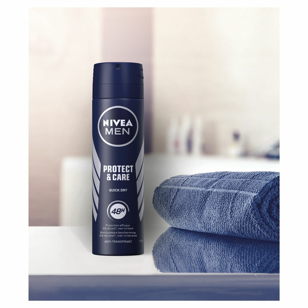 6x Nivea Men Deodorant Spray Protect & Care150 ml