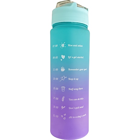 Motivationsflaske - turkis/lilla (700ml)