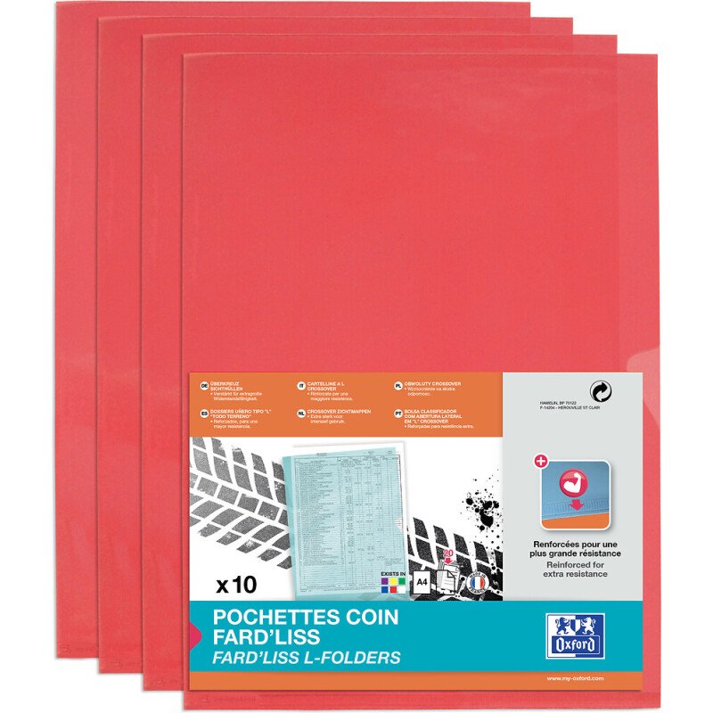 Pochettes coin Fard'Liss, A4, PVC 0,20 mm, bleu