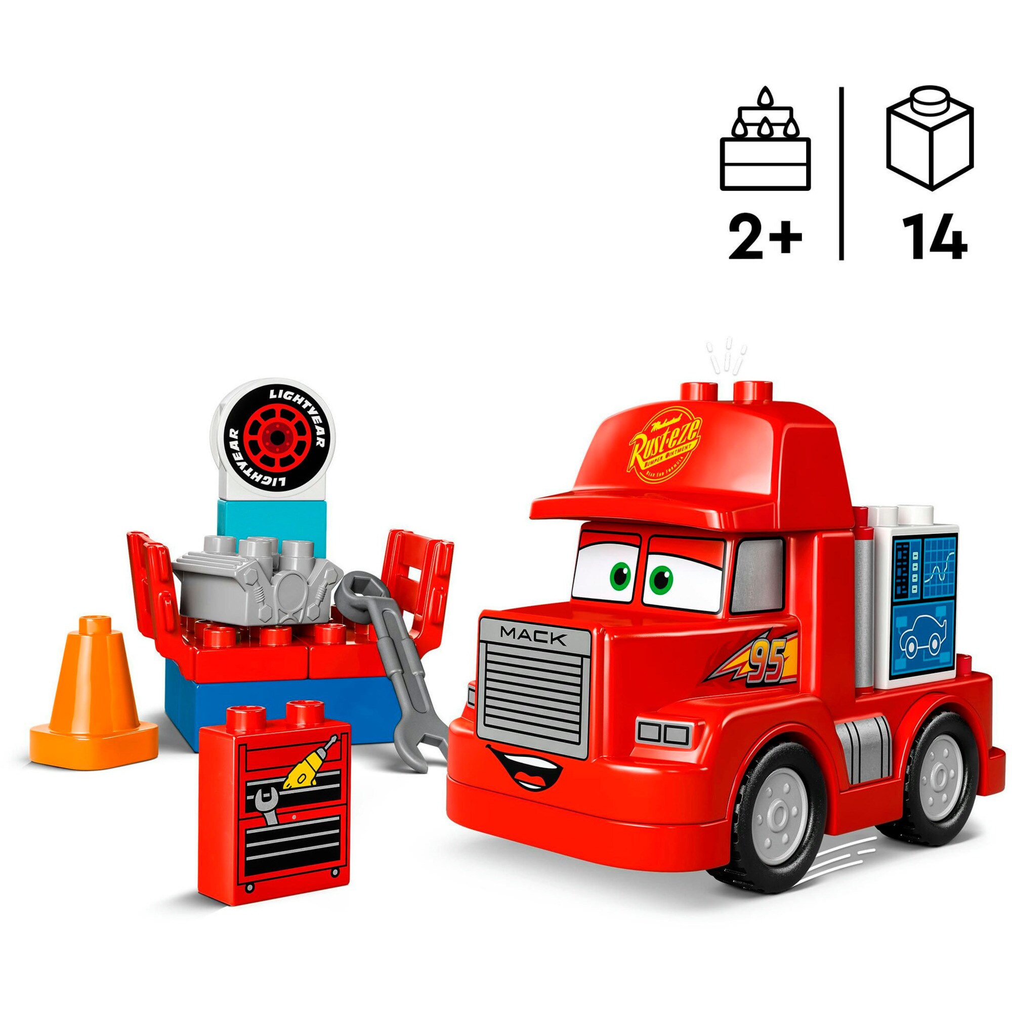 LEGO Konstruktionsspielzeug DUPLO Disney Mack beim Rennen