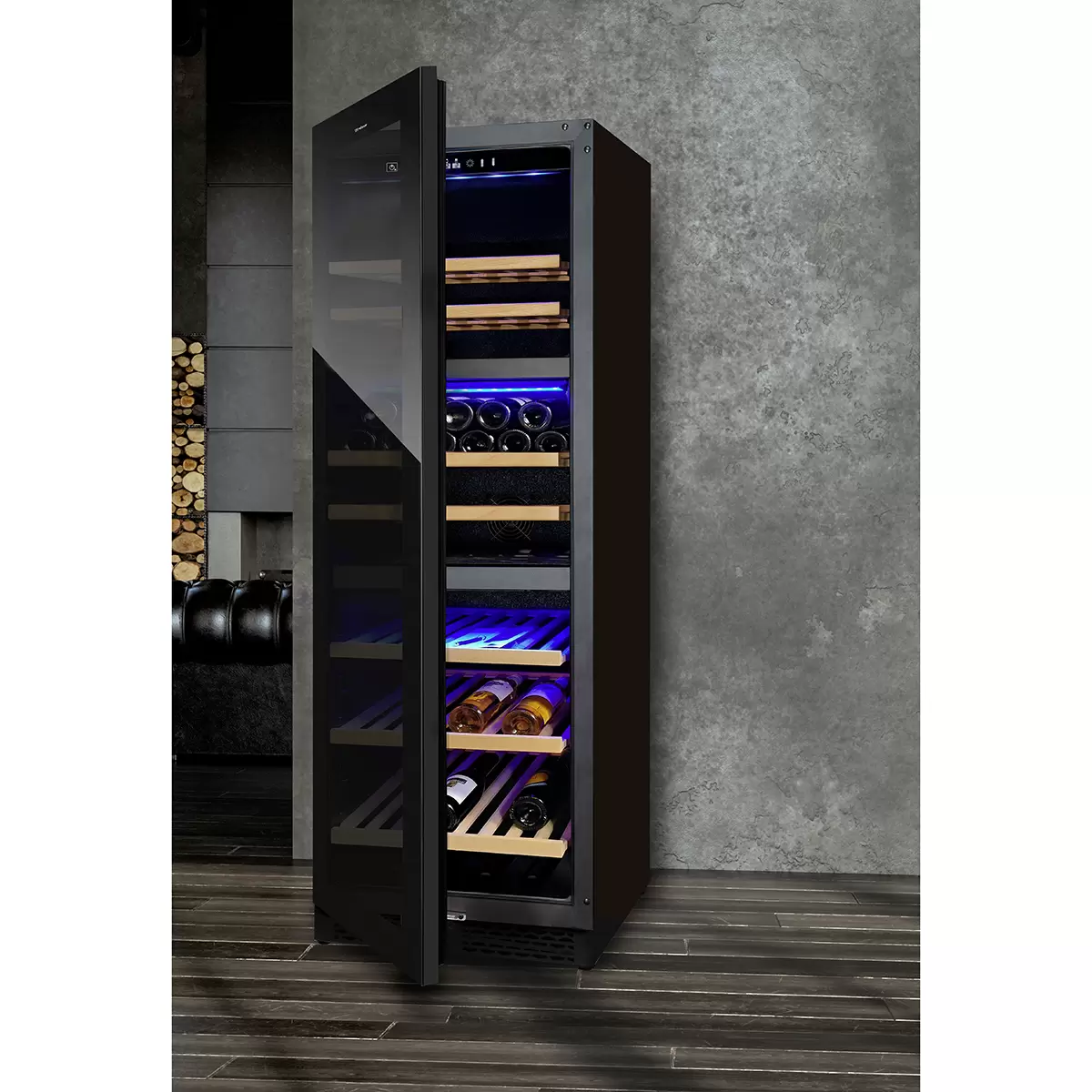 Weinklimaschrank 368L mit Schwarz
