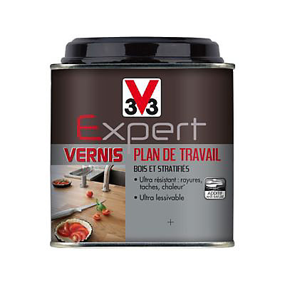 Vernis plan de travail bois V33 Expert incolore brillant 0,5L