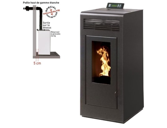 INTERSTOVES - Poêle à granulés Pack poêle à granules marina 13kw etanche sortie concentriqu...