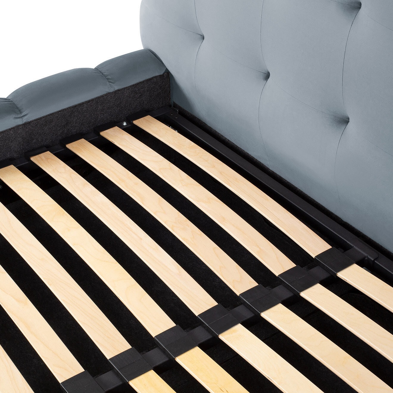 Cosmopolitan Design Lit avec coffre de rangement Bali Velours bleu clair - 160x200 cm