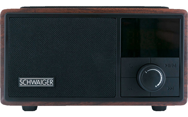 Schwaiger UKW Radiowecker inkl. Bluetooth und QI Ladestation