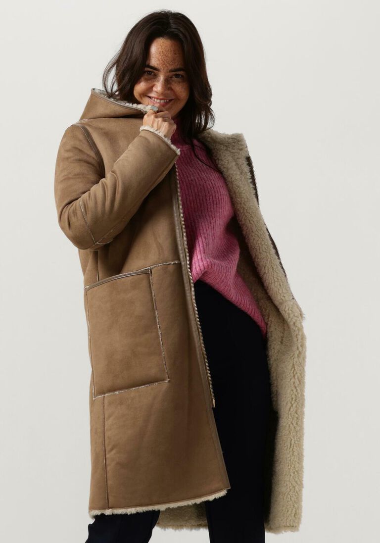 GOOSECRAFT camel goosecraft gewatteerde jas gc adelyn coat