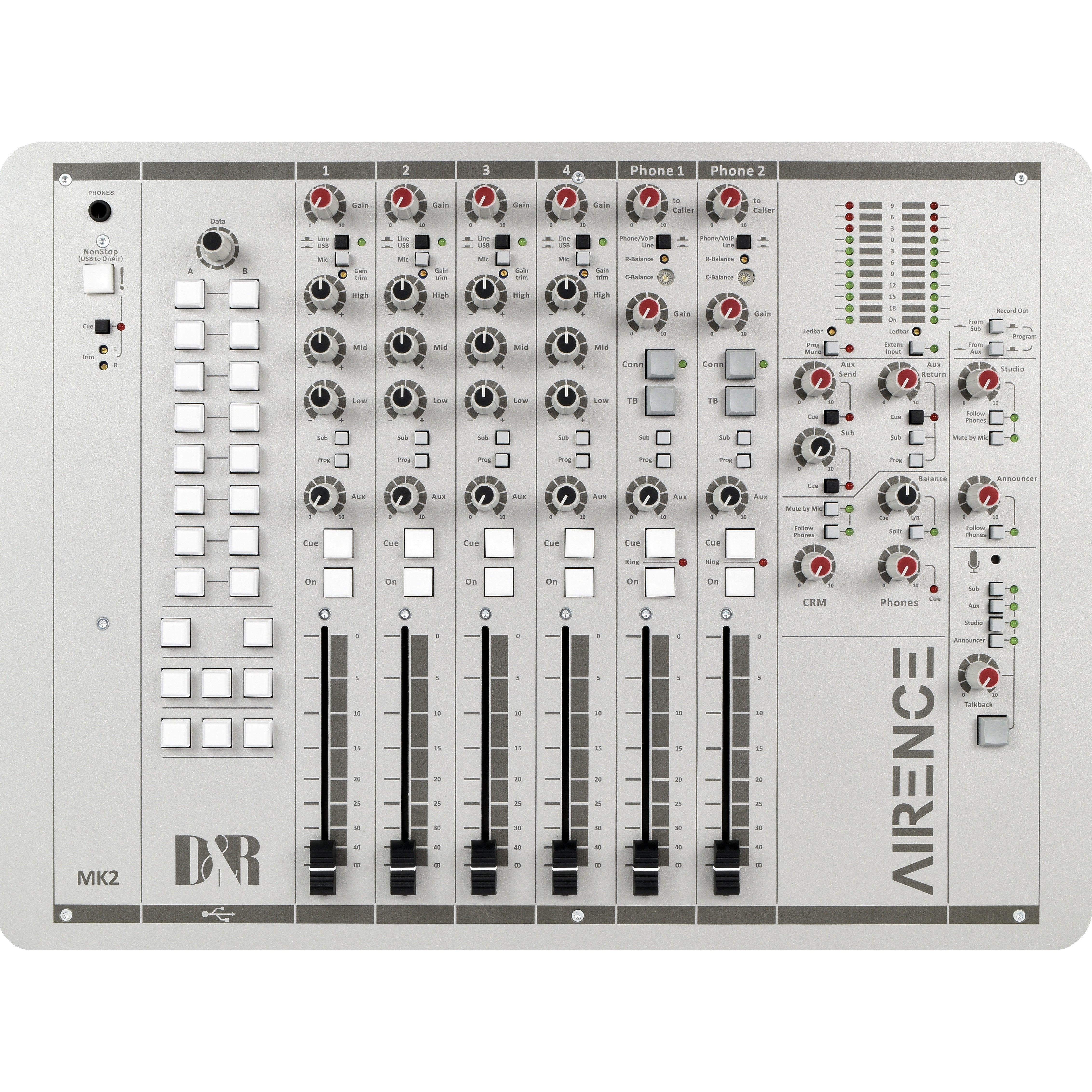 D&R Airence-USB broadcast mengpaneel met 4x USB, 1x VoIP
