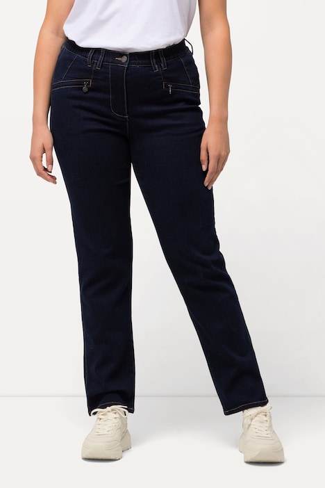 Jeans Mony, konisches Bein, Stretch, Zipptaschen