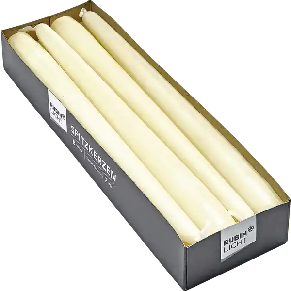 Spitzkerzen champagner 8er-Pack